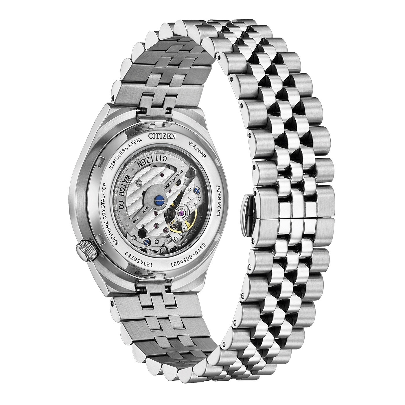 Citizen horlogerug, roestvrij staal, saffierkristal, Japanse uurwerk, open