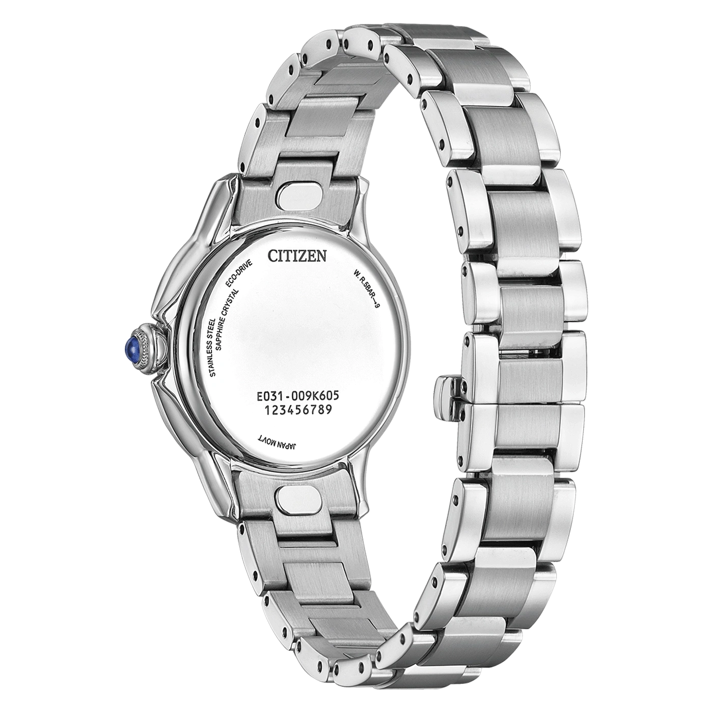 Citizen horlogerug, roestvrij staal, Eco-Drive, saffierkristal, Japan movt, W.R.5BAR-9