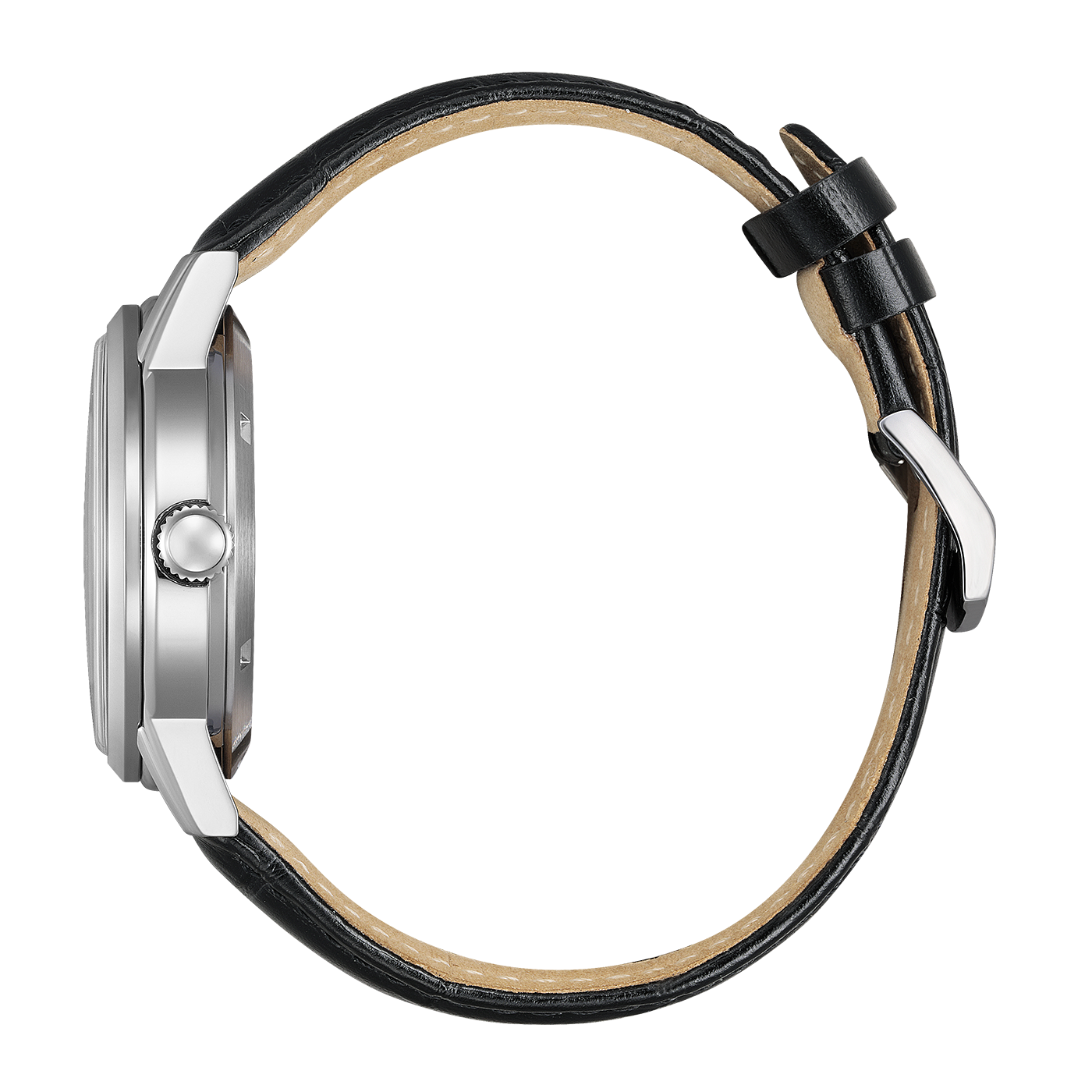 NJ0210-05E Mannelijk Leer zwart ⌀ 40mm