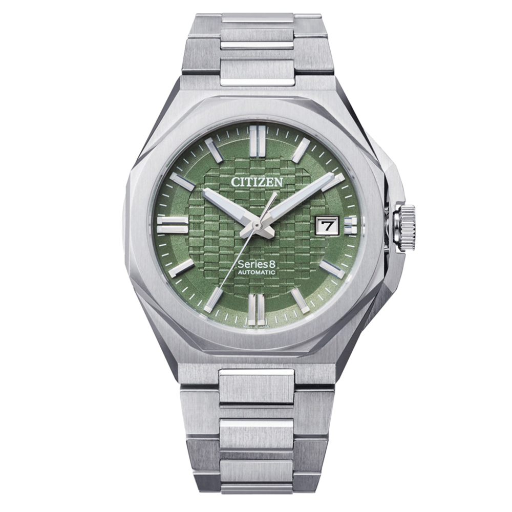 NB6080-51W Mannelijk Roestvrij staal lichtgroen ⌀ 39.85mm