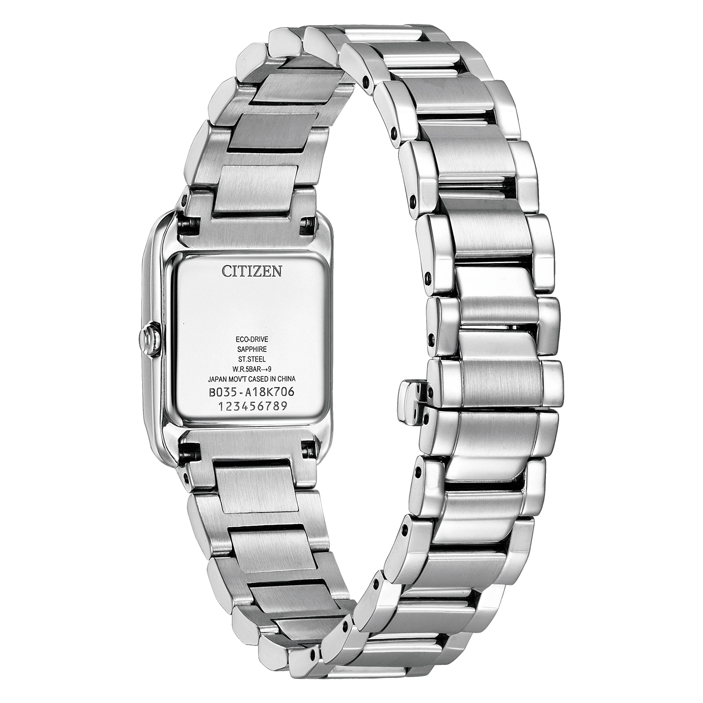 Citizen horlogerug, roestvrij staal, Eco-Drive, saffier, elegant ontwerp