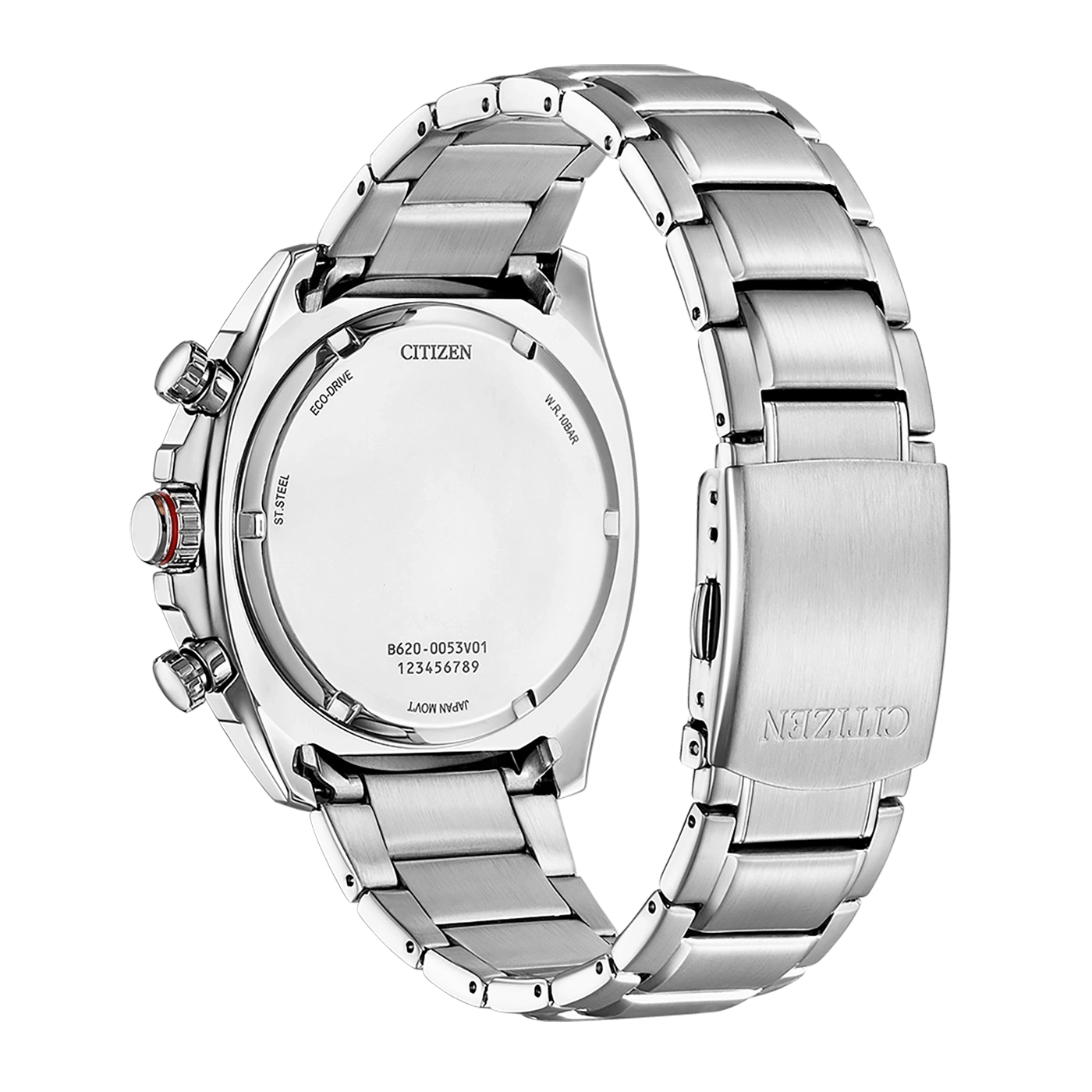 Citizen horlogerug, roestvrij staal, Eco-Drive, W.R.10BAR, Japan Movt, B620-0053V01