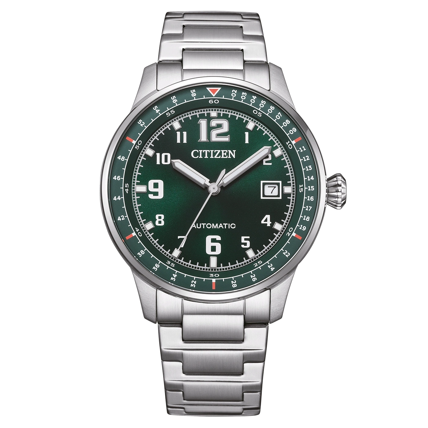NJ0190-51X Mannelijk Roestvrij staal | Groen | ø 40mm