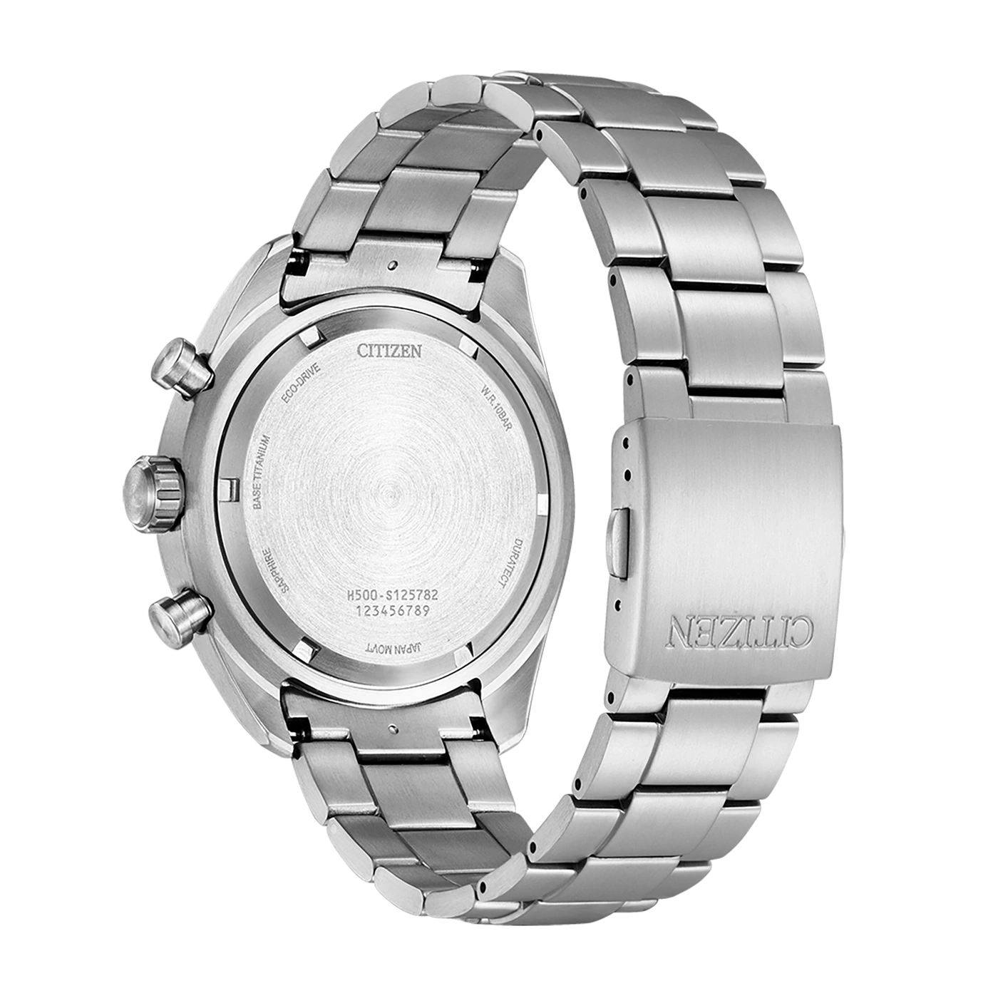 Citizen horlogerug, titanium, Eco-Drive, saffier, waterbestendig, Japanse uurwerk