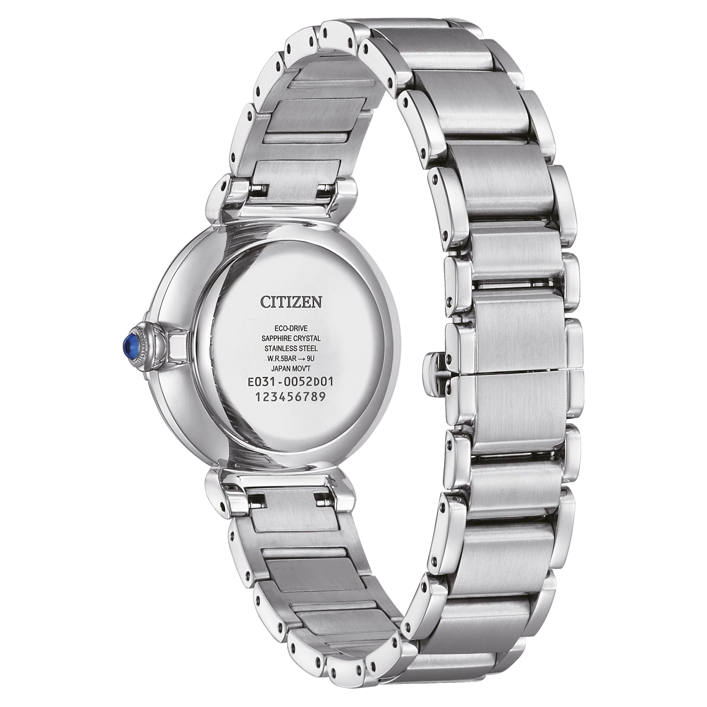 Citizen horloge met roestvrijstalen band en saffierglas, Eco-Drive