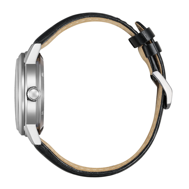 NJ0210-05E Mannelijk Leer zwart ⌀ 40mm