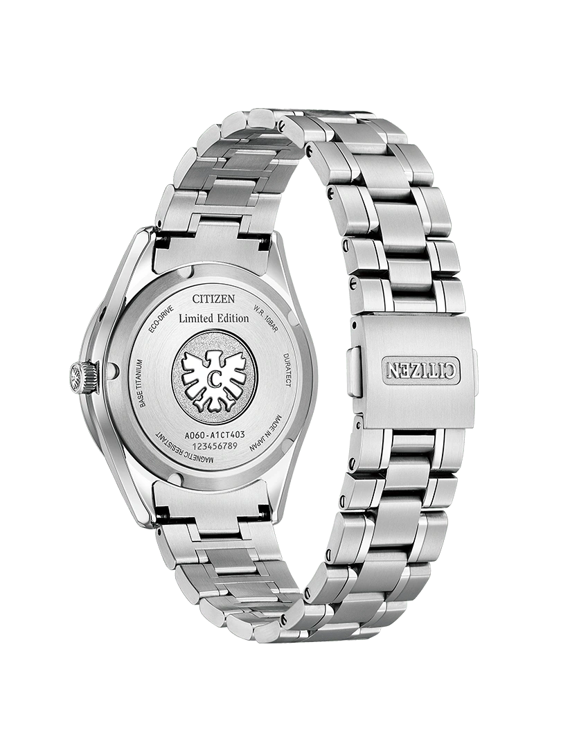 Citizen horlogerug, titanium, limited edition, Eco-Drive, magnetisch resistent, gemaakt in Japan