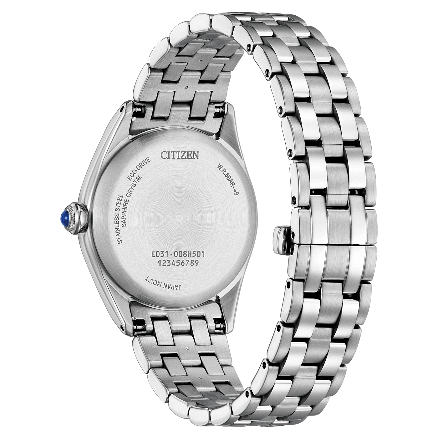 Citizen horlogerug, roestvrij staal, saffierkristal, eco-drive, Japan movt.
