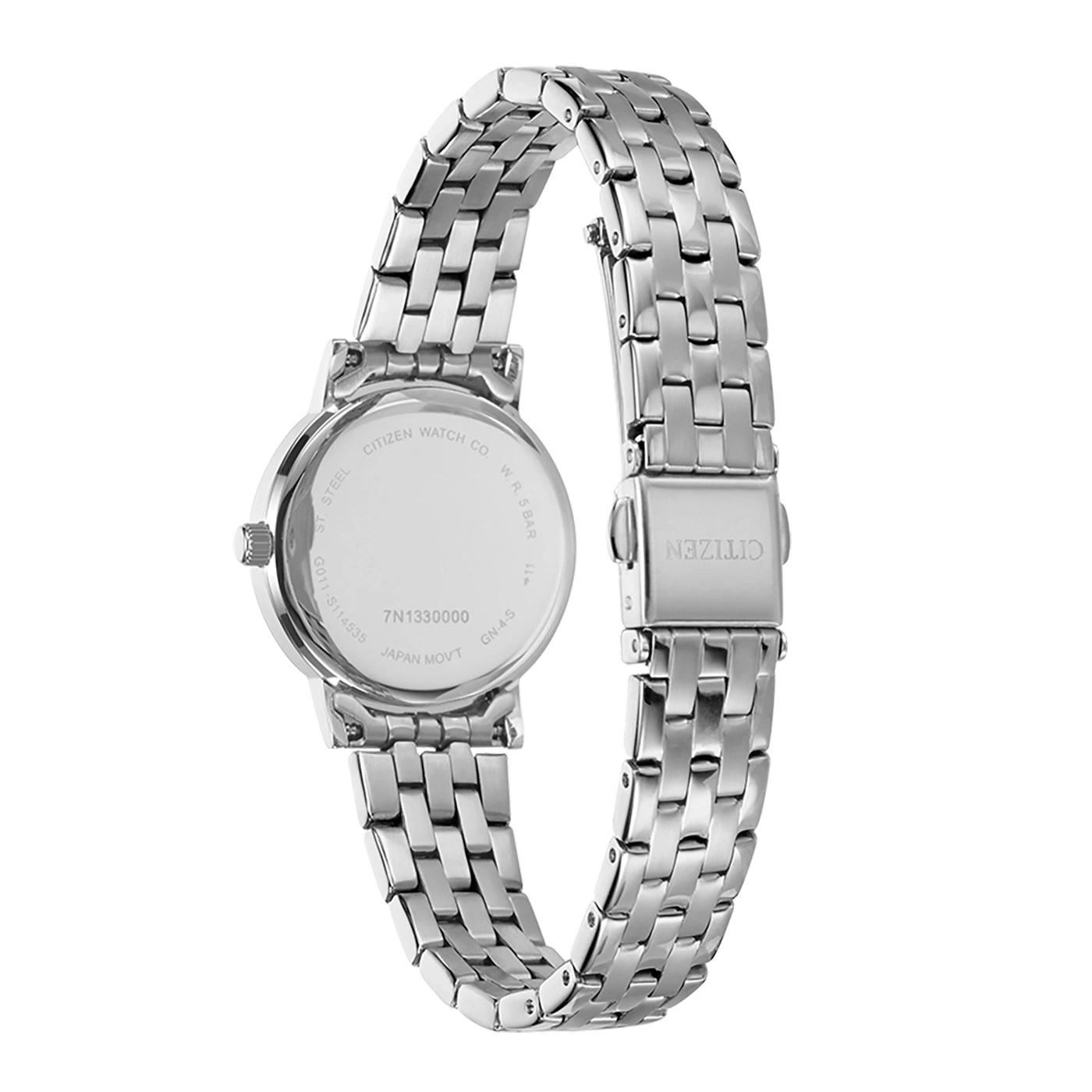 Citizen horlogerug, roestvrij staal, modelnummer, Japanse uurwerk, armband