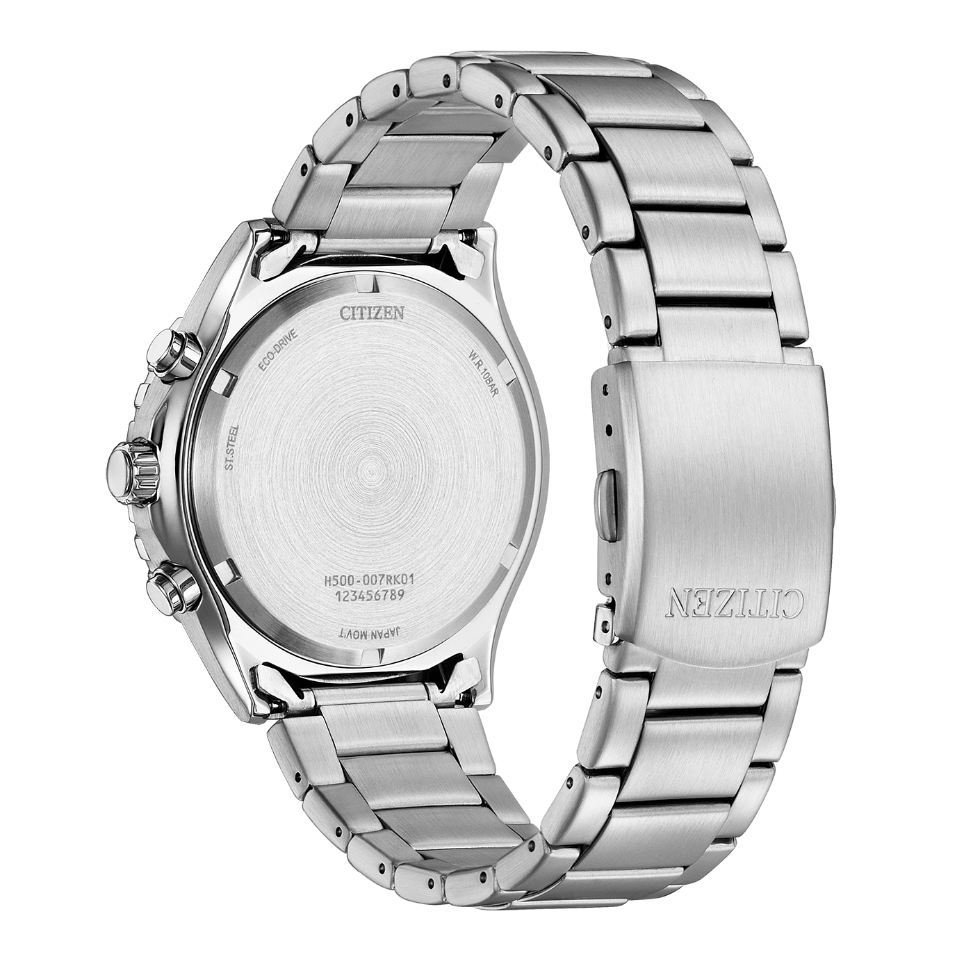 Citizen horloge, roestvrij staal, Eco-Drive, W.R. 10BAR, Japan Movt, H500-007RK01