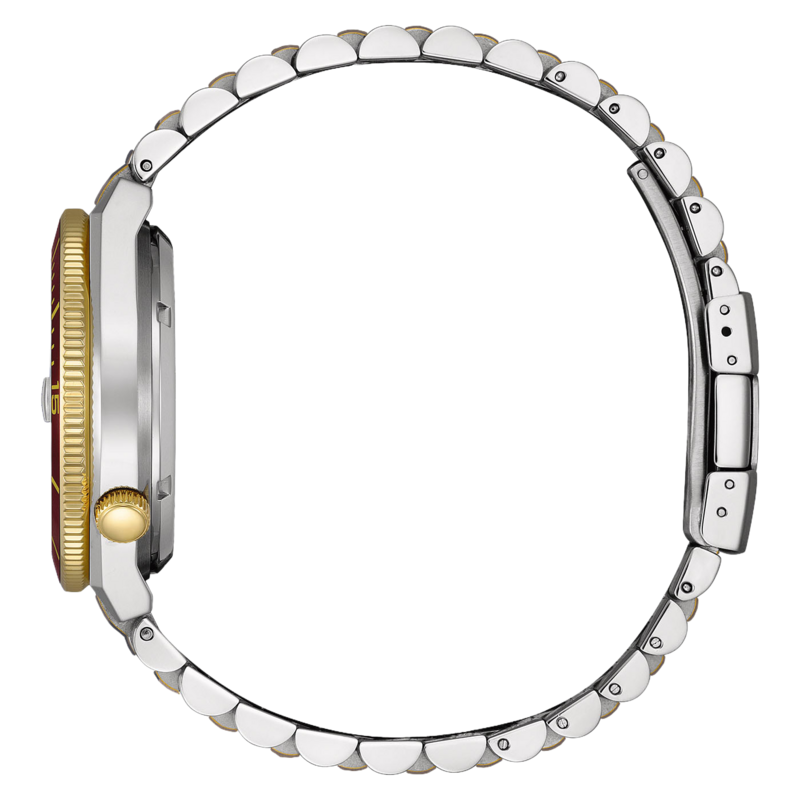 NJ0234-58X Mannelijk Roestvrij staal rood ⌀ 40mm