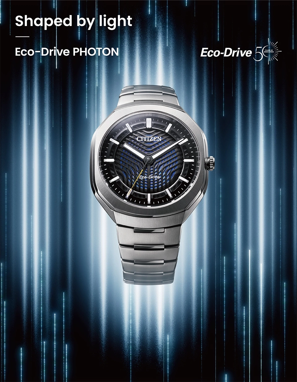 Citizen Eco-Drive horloge met lichtstrepen