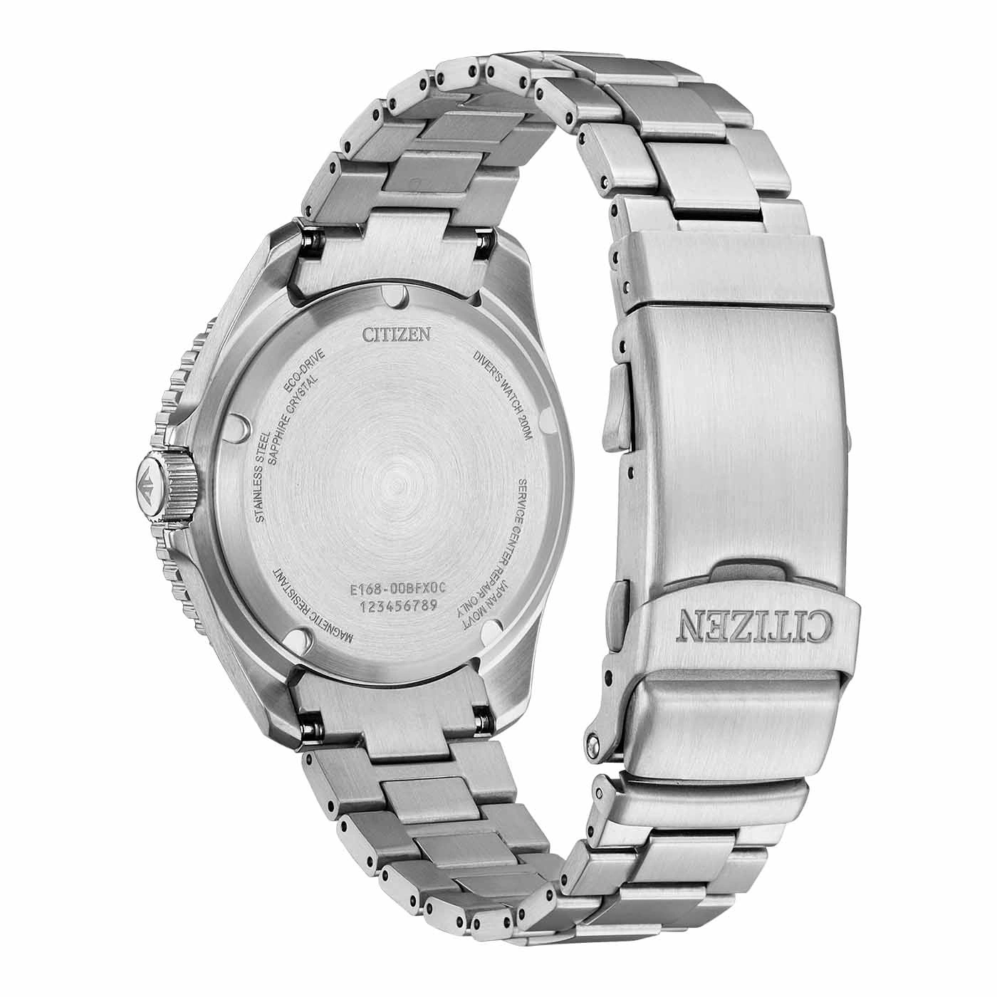 Citizen horlogerug, roestvrij staal, Eco-Drive, saffierkristal, duikhorloge