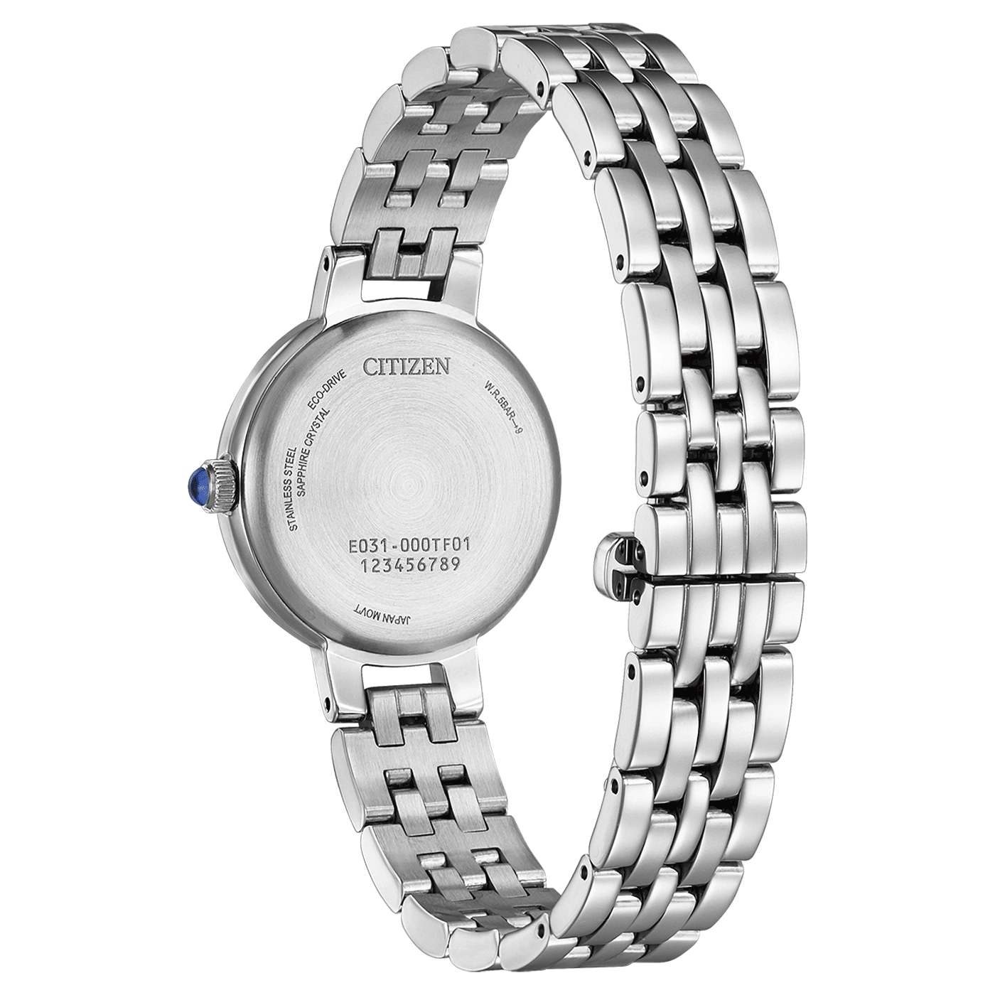 Citizen horlogerug, roestvrij staal, saffierkristal, Eco-Drive, Japan movt.