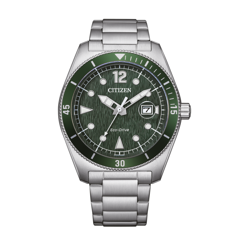 AW1880-55X Mannelijk Roestvrij staal groen ⌀ 43mm