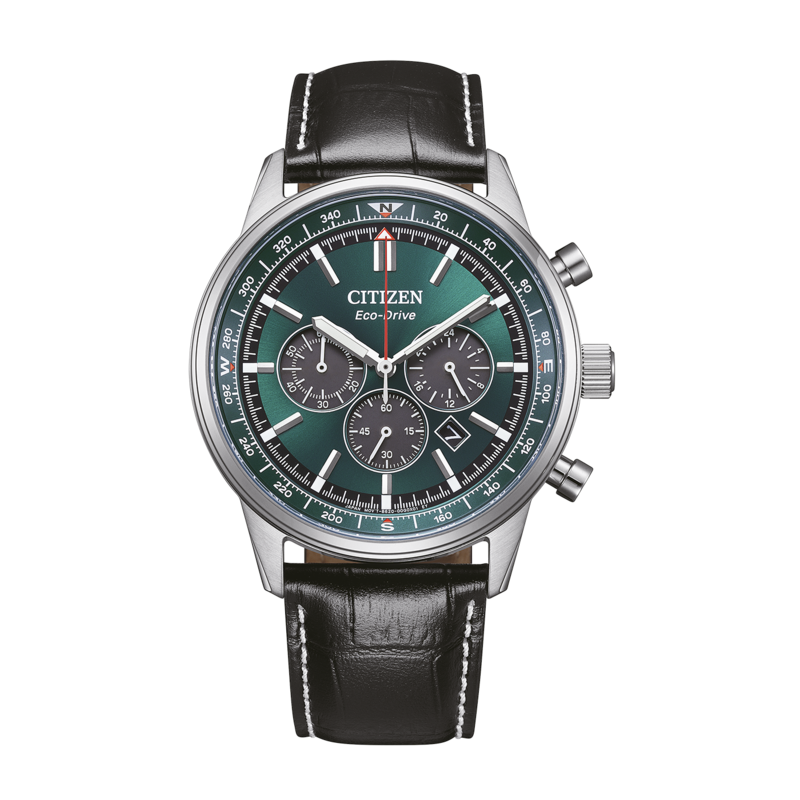 CA4720-01X Mannelijk Leer groen ⌀ 42mm