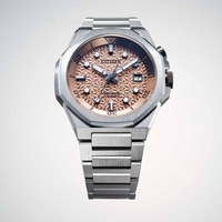 Citizen Series 8 automatisch horloge met geometrische wijzerplaat en stalen armband.