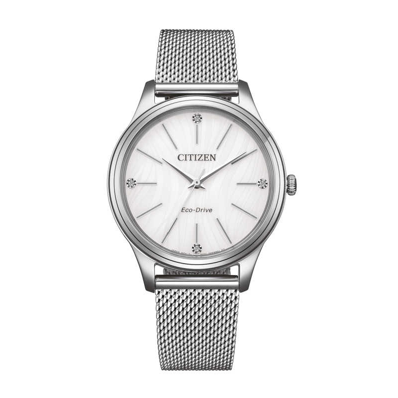 EM1220-82A Vrouw Roestvrij staal wit ⌀ 34mm