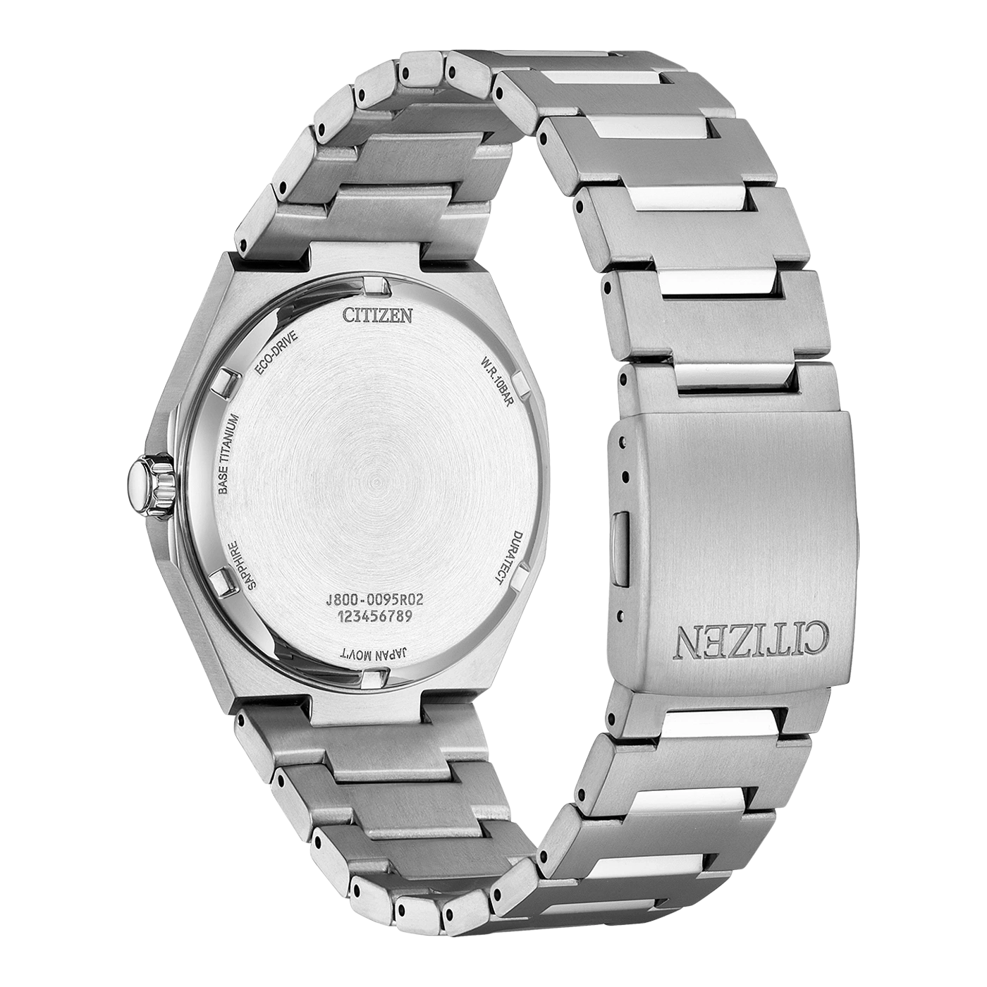 Citizen horlogerug, titanium, saffier, Eco-Drive, Japanse uurwerk, waterbestendig