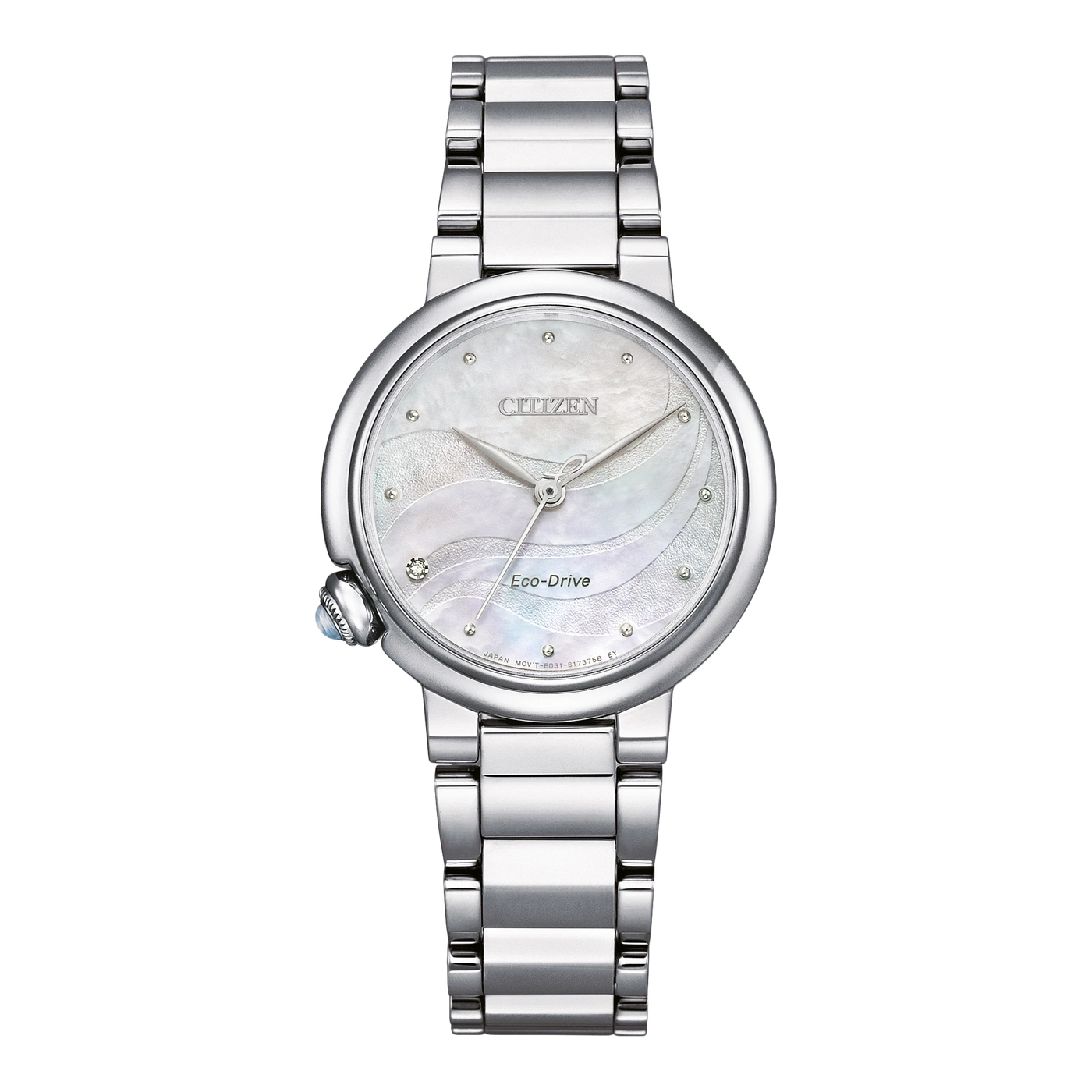 EM0910-80D Vrouw Roestvrij staal | Parelmoer wit | ø 30mm