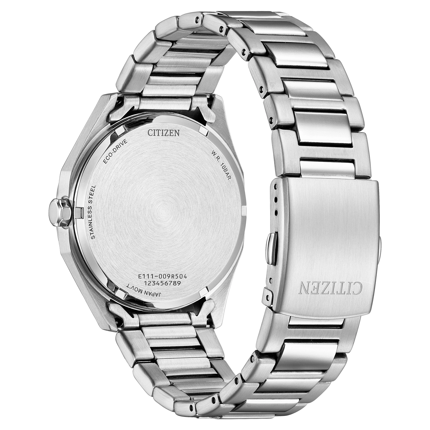 Citizen horlogerug, roestvrij staal, Eco-Drive, Japan uurwerk, W.R. 10BAR