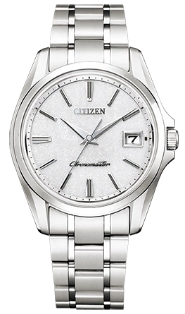Citizen Chronomaster horloge met zilveren wijzerplaat en roestvrijstalen armband.