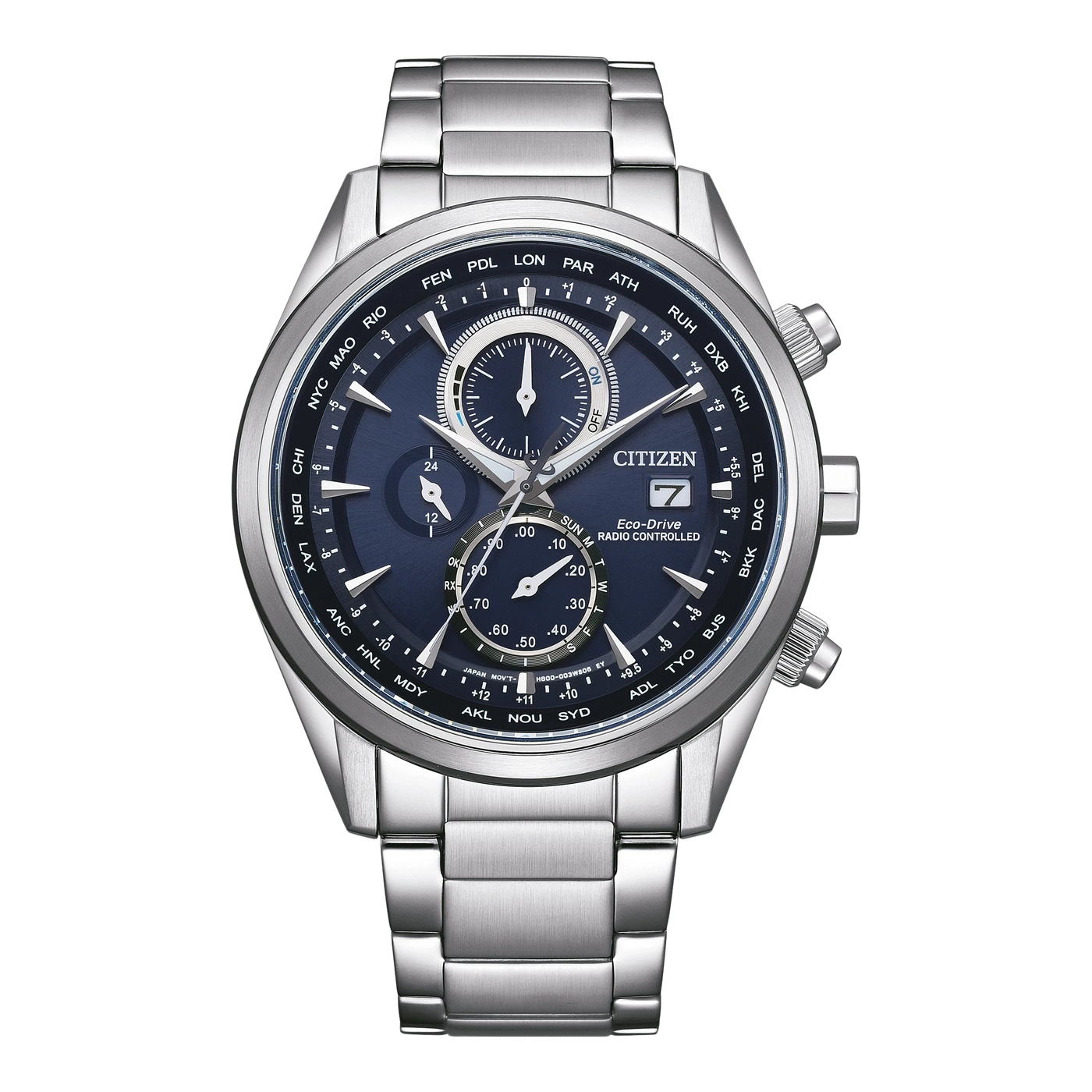 AT8260-85L Mannelijk Roestvrij staal | Blauw | ø 43mm