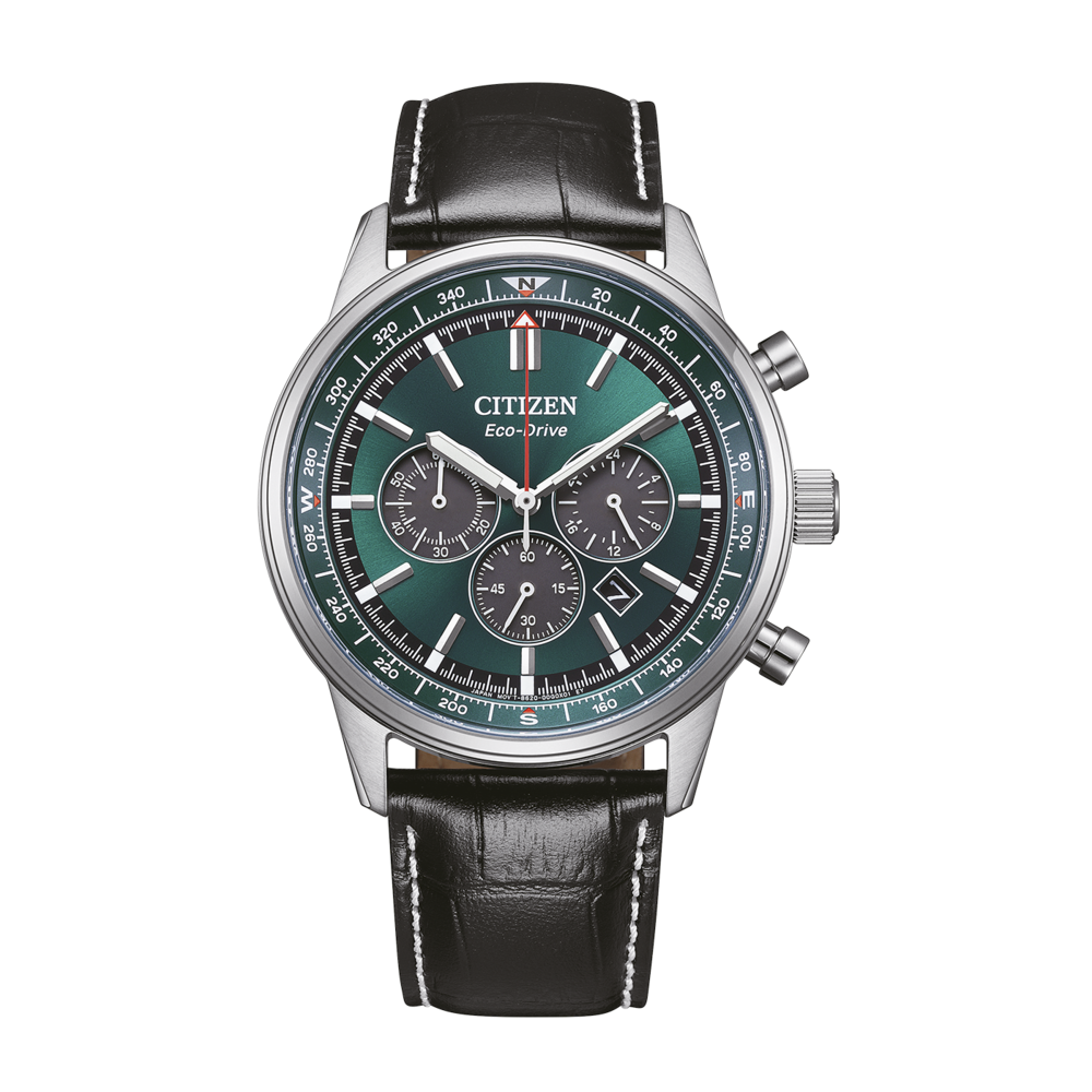 CA4720-01X Mannelijk Leer groen ⌀ 42mm