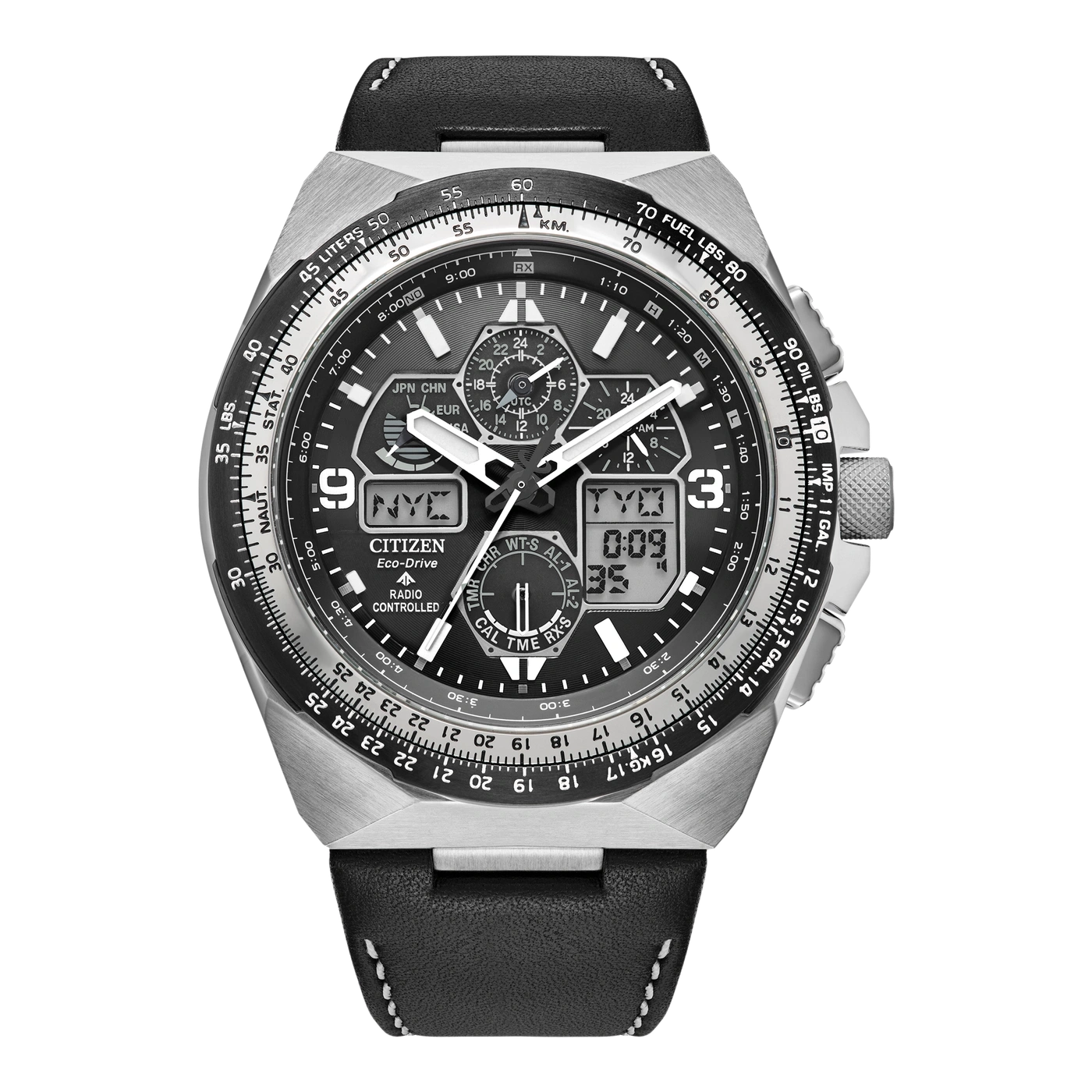 JY8149-05E Mannelijk Leer | Zwart | ø 45mm