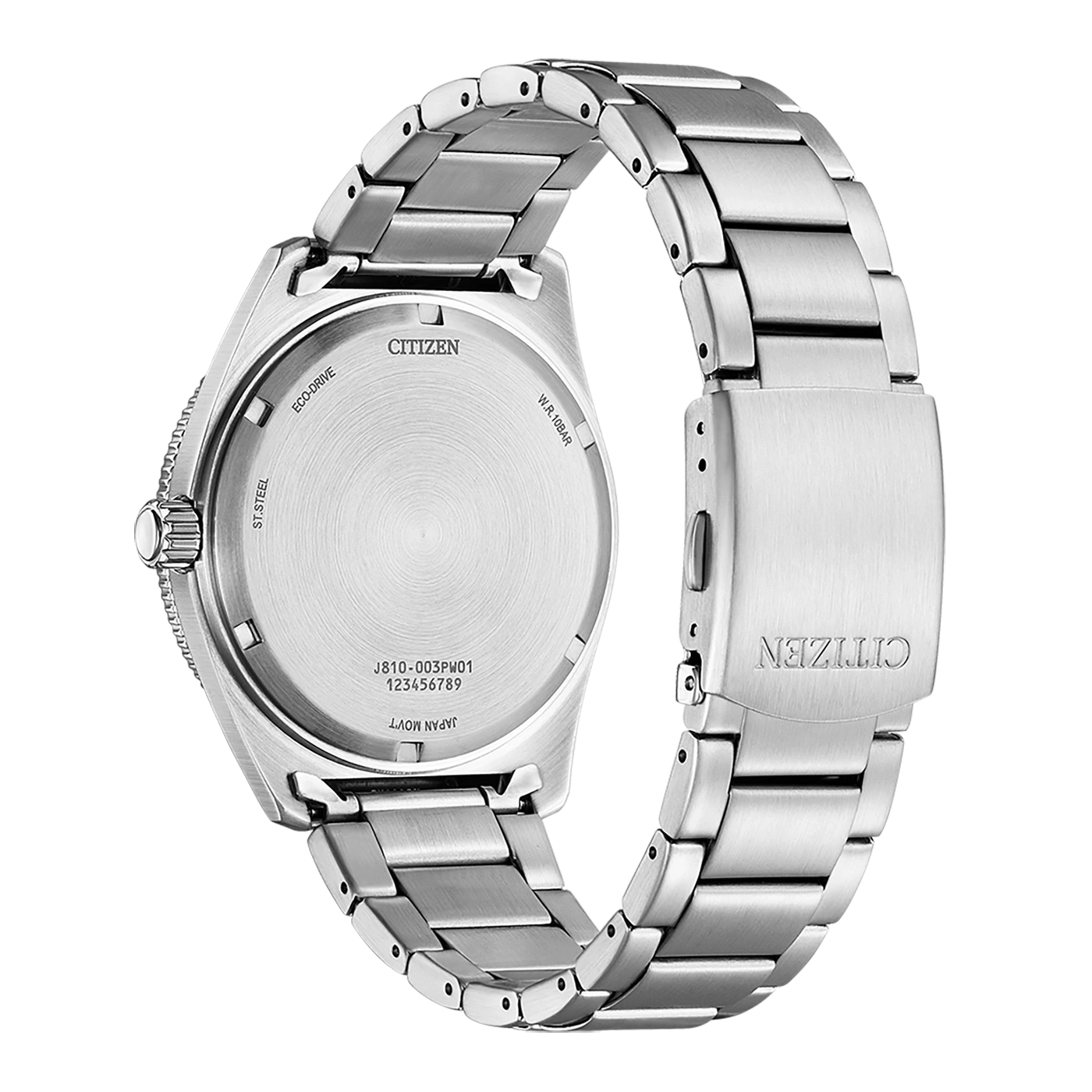 Citizen horlogerug, roestvrij staal, Eco-Drive, W.R. 10bar, Japan Movt.