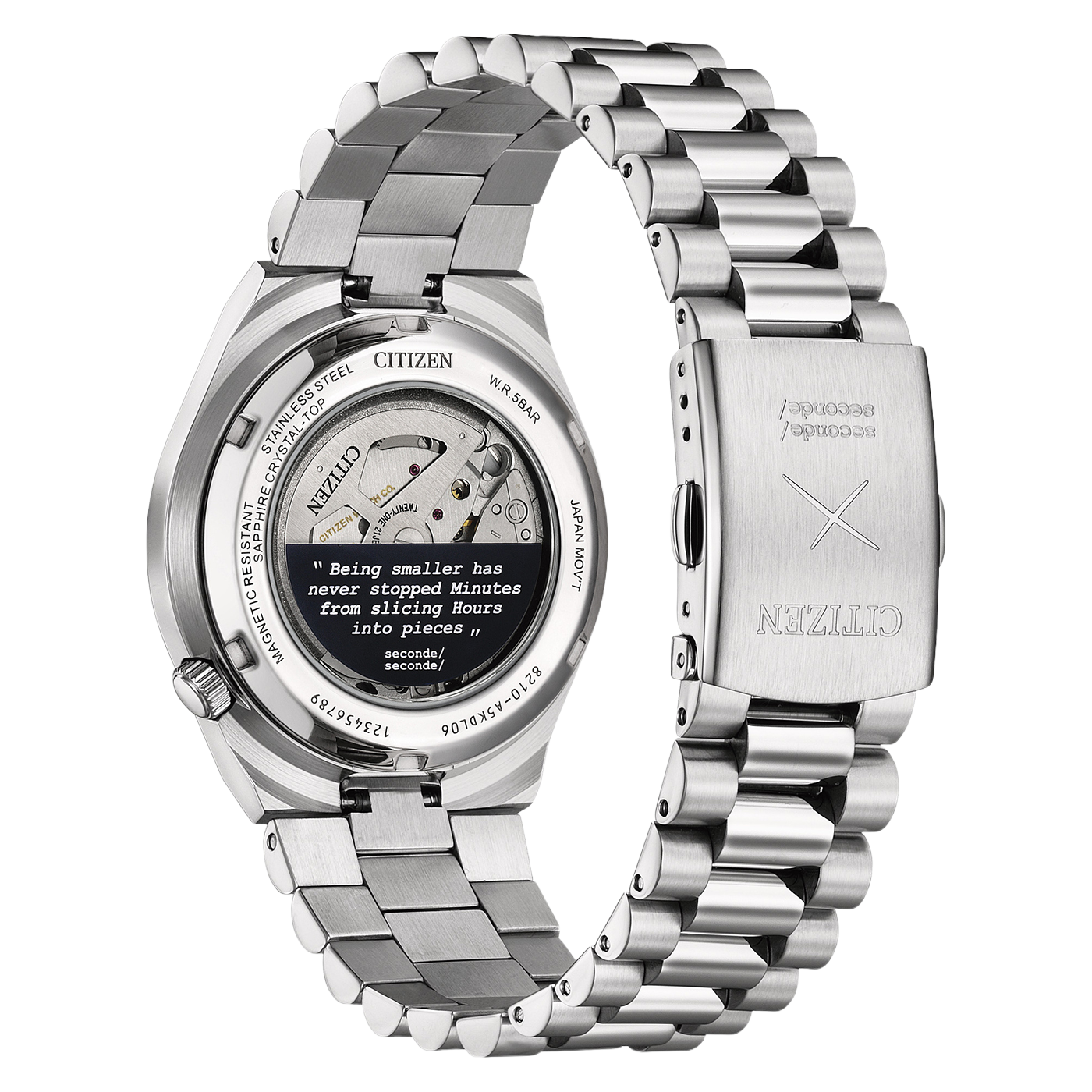 NJ0157-81L Mannelijk Roestvrij staal blauw ⌀ 40mm