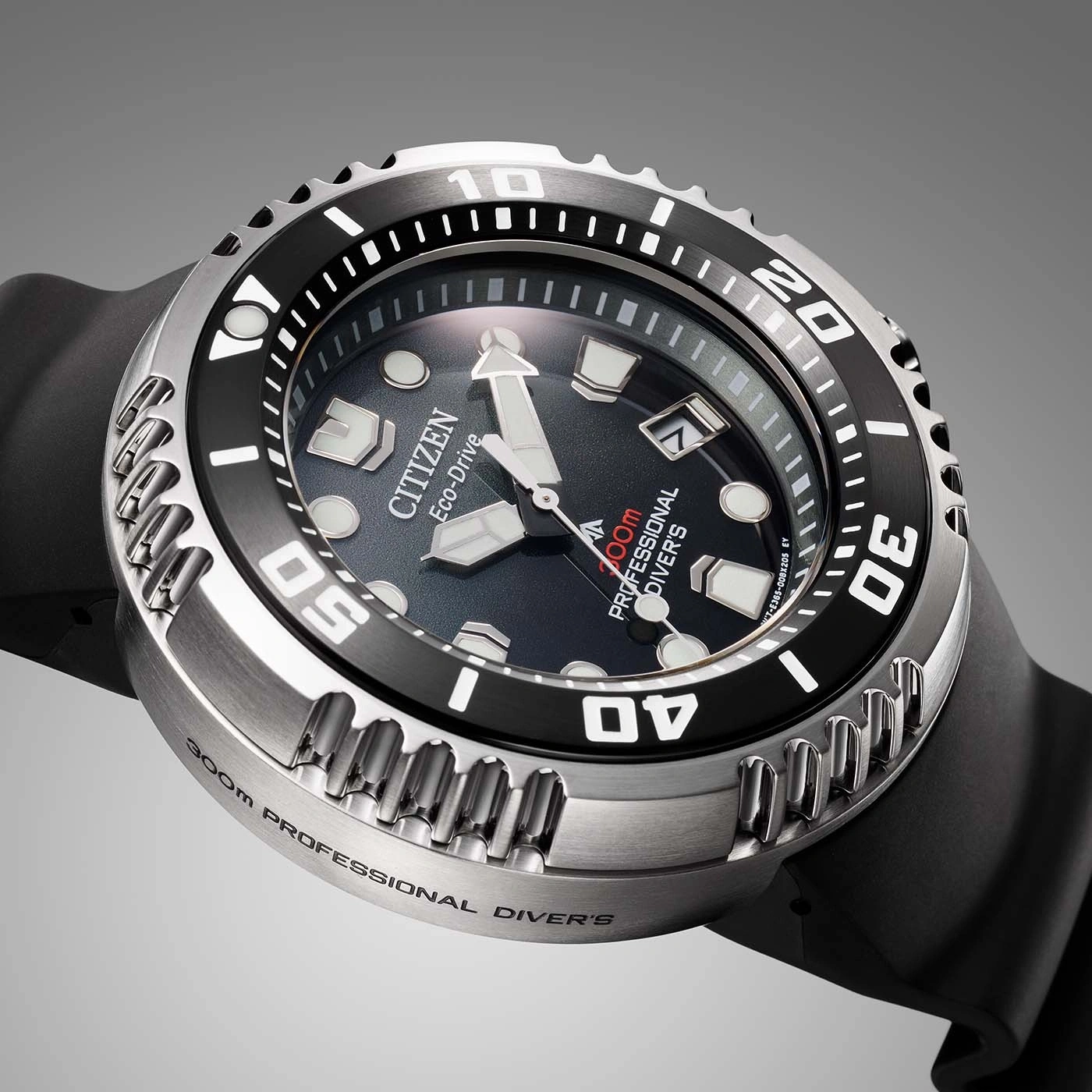 Citizen Eco-Drive horloge, zwarte wijzerplaat, 300m professioneel duikhorloge