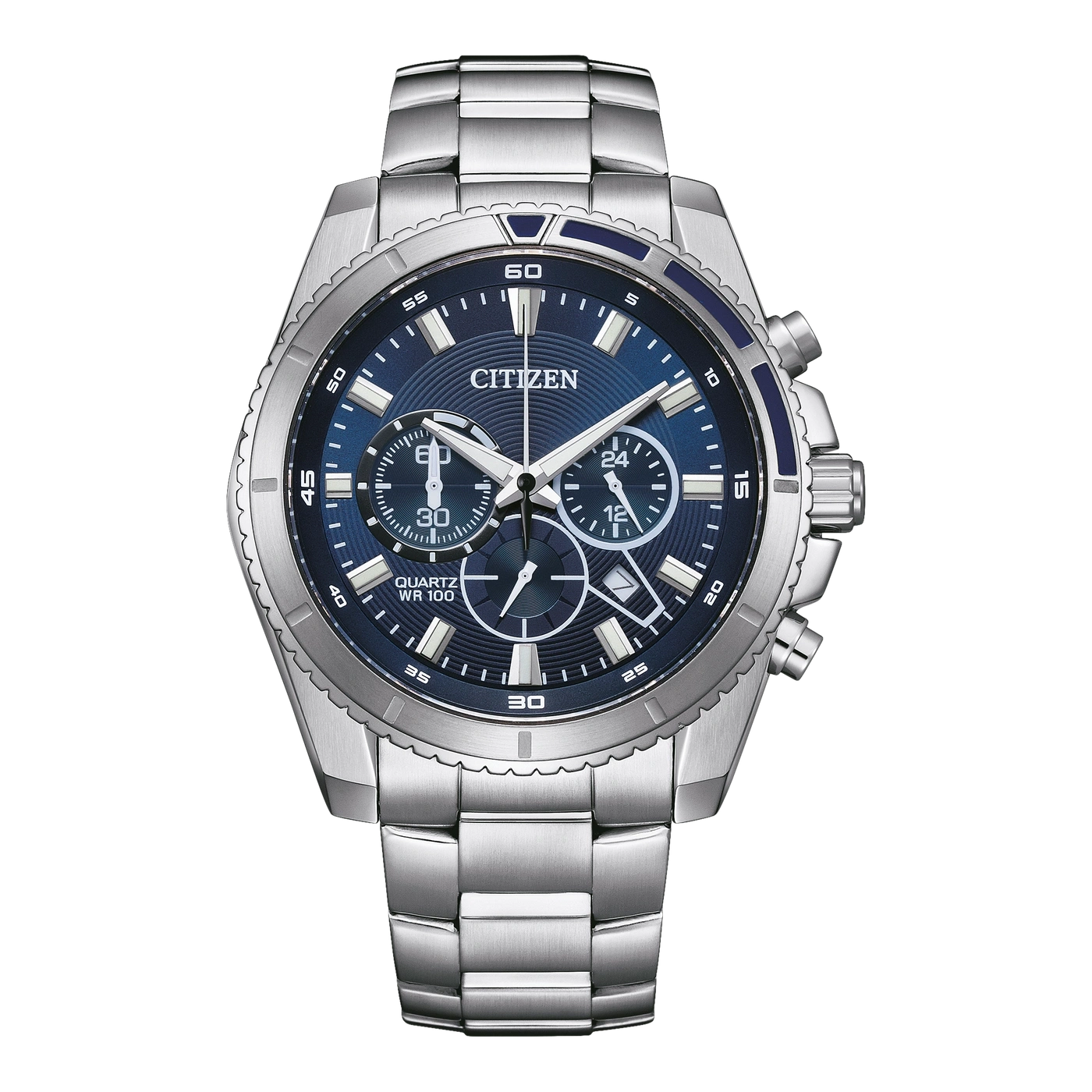 AN8201-57L Mannelijk Roestvrij staal | Blauw | ø 44mm