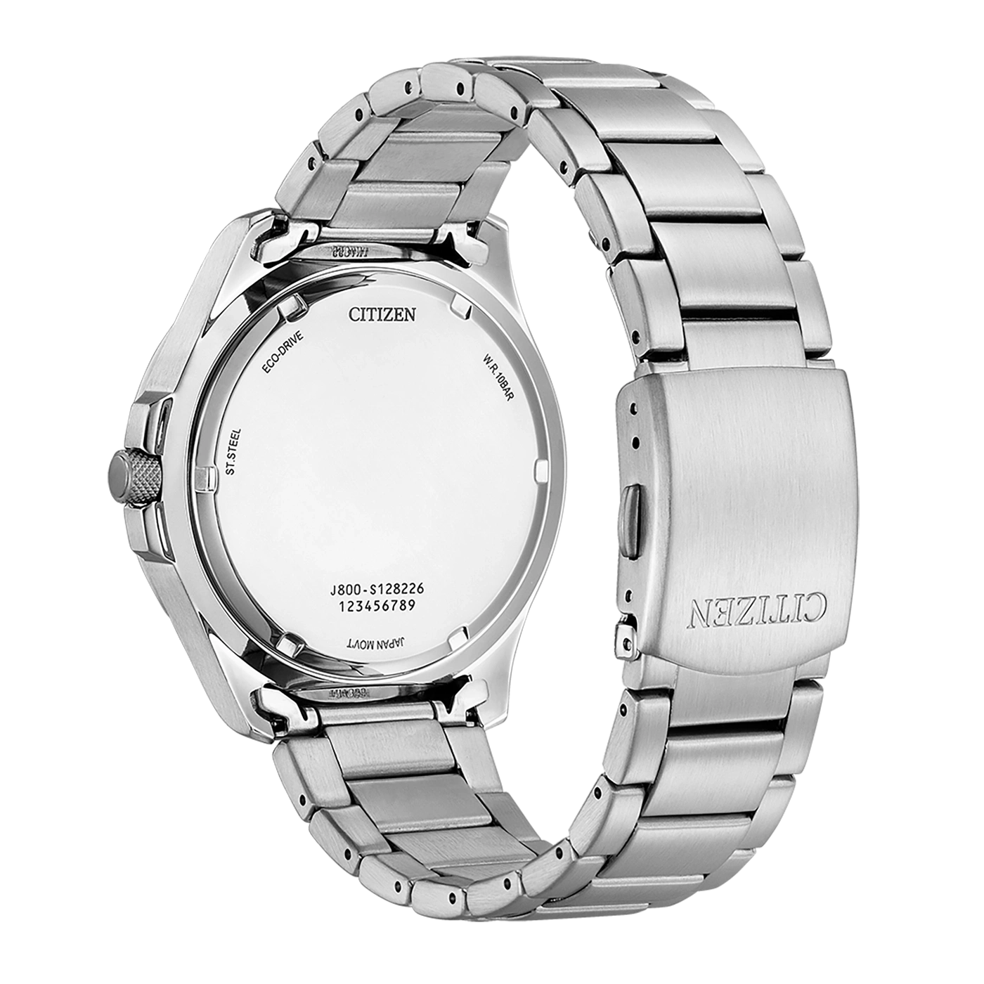 Citizen horlogerug, roestvrij staal, Eco-Drive, W.R. 10bar, Japan Movt.