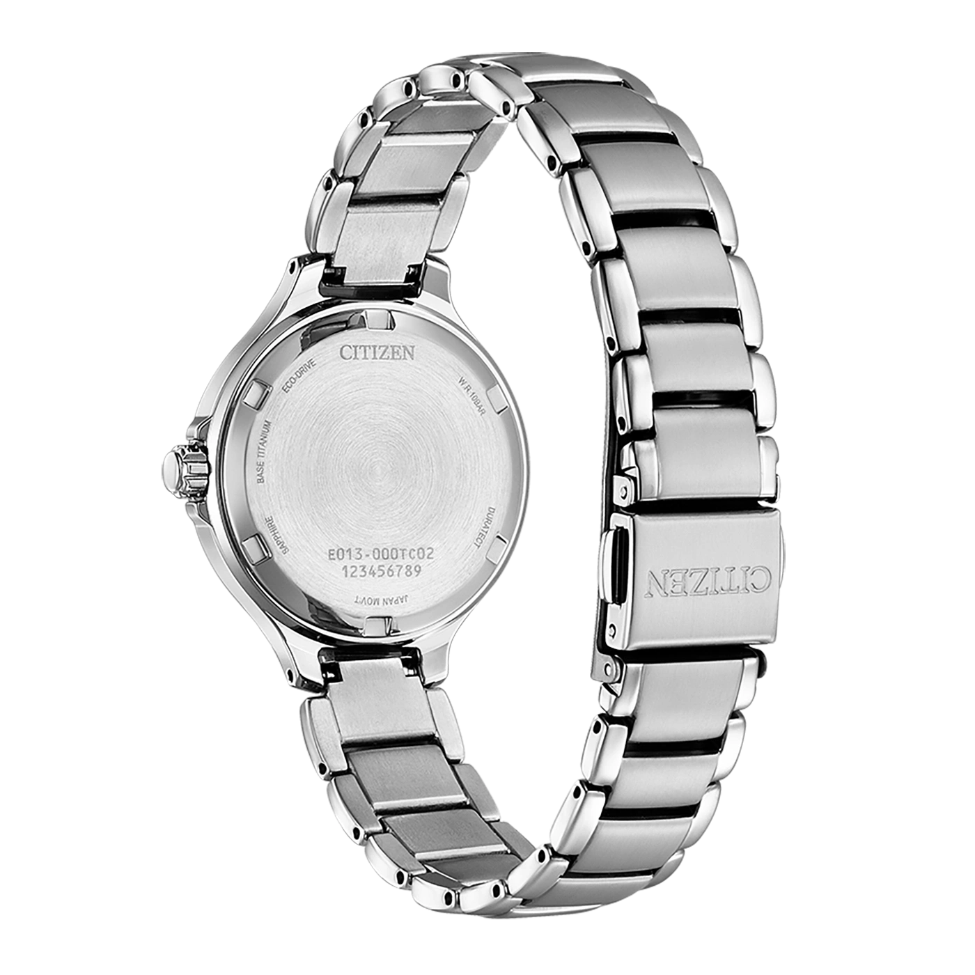 Citizen horlogerug, zilver, Eco-Drive, saffier, titanium, Japanse beweging, WR10BAR
