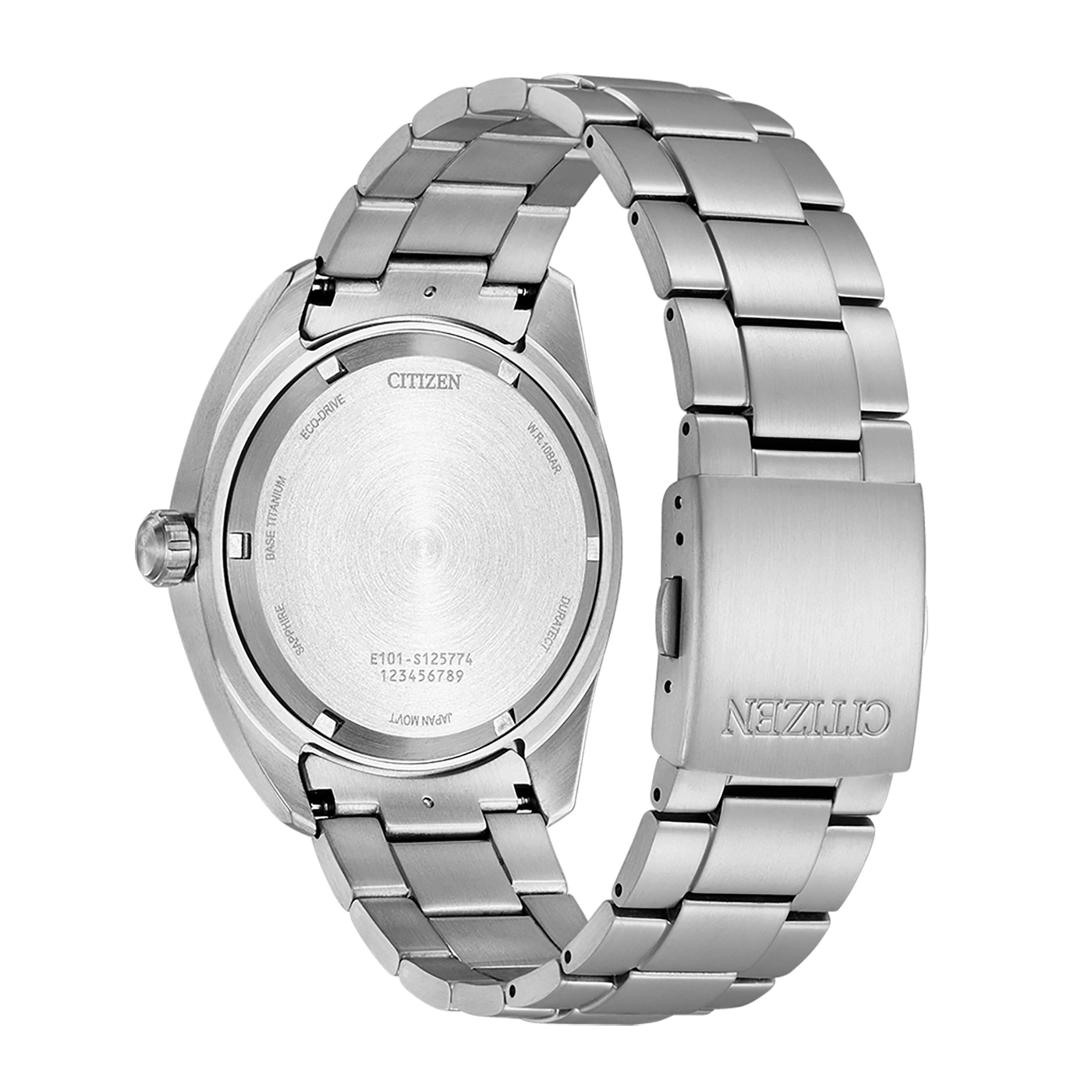 Citizen horlogerug, saffier, basistitanium, eco-drive, Japan movt, W.R.10BAR