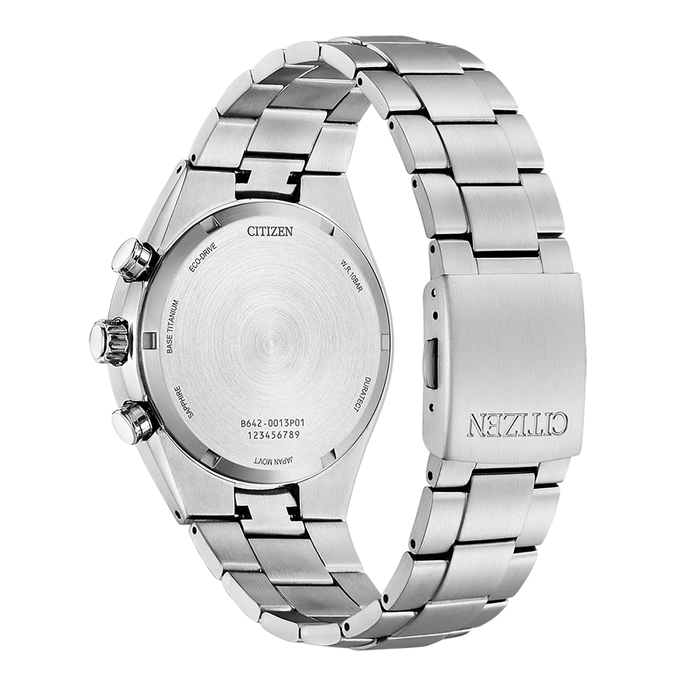 Citizen horlogerug, roestvrij staal, Eco-Drive, saffier, Japanse uurwerk