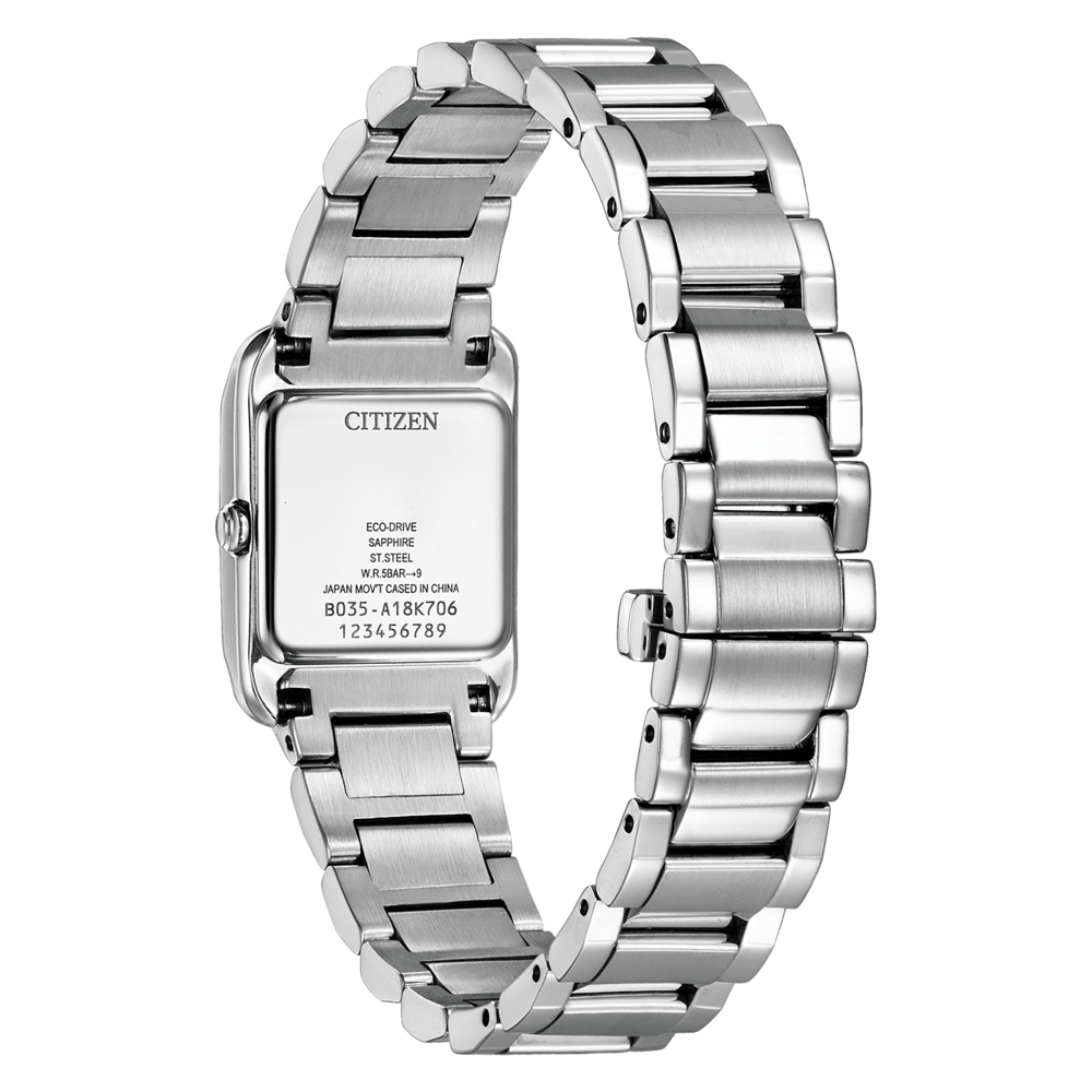 Citizen horlogerug, roestvrij staal, Eco-Drive, saffier, elegant ontwerp