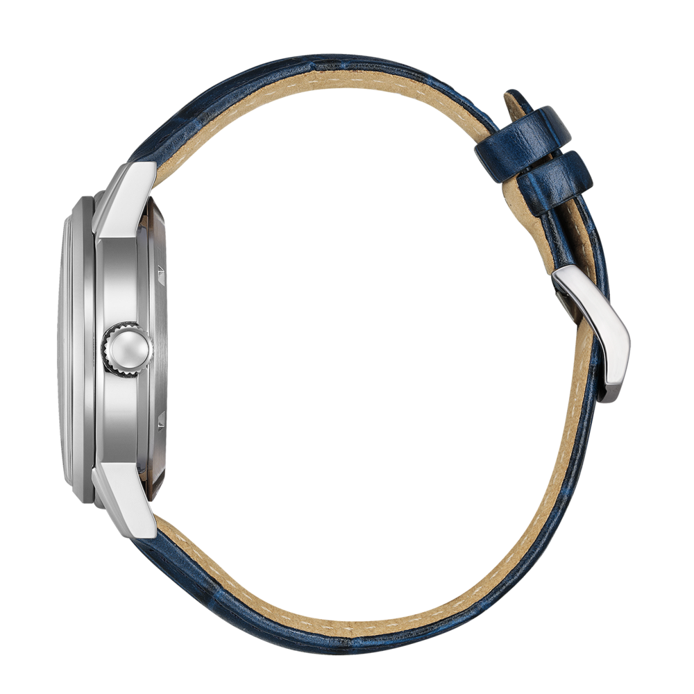 NJ0210-13L Mannelijk Leer blauw ⌀ 40mm