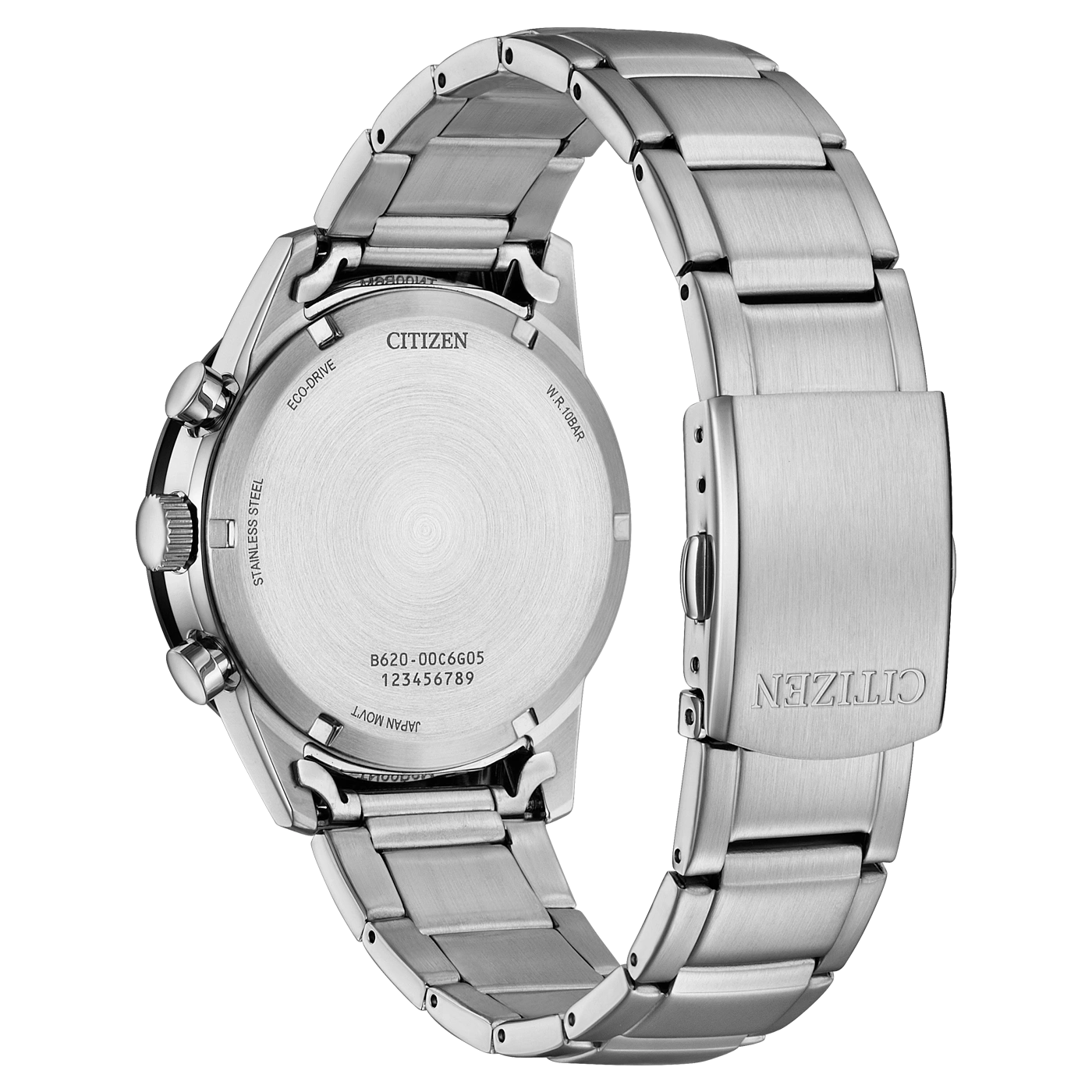Citizen horlogerug, roestvrij staal, Eco-Drive, W.R. 10BAR, Japan Movt