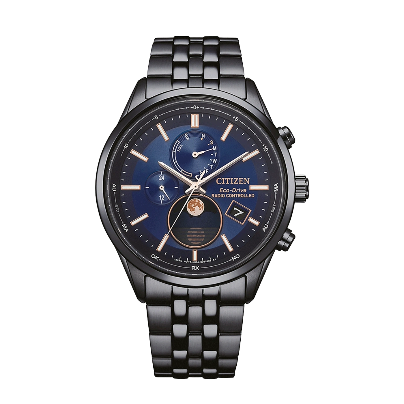 BY1035-56L Mannelijk Roestvrij staal Blauw