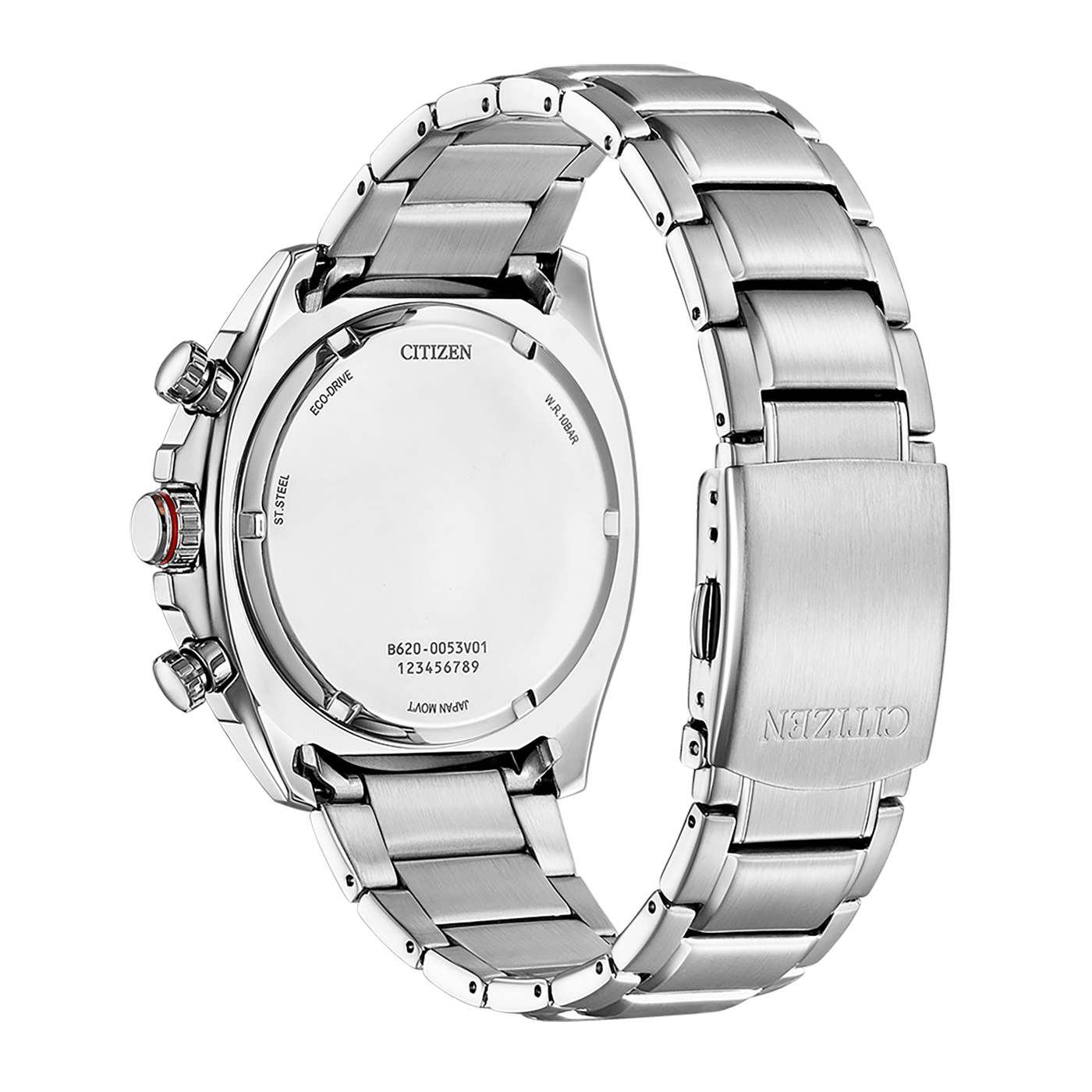 Citizen horlogerug, roestvrij staal, Eco-Drive, W.R.10BAR, Japan Movt, B620-0053V01